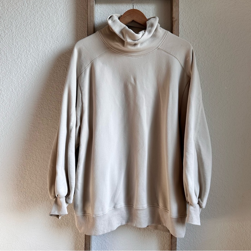 Lit Active Whisper Oversized Turtleneck In Cream … - image 3